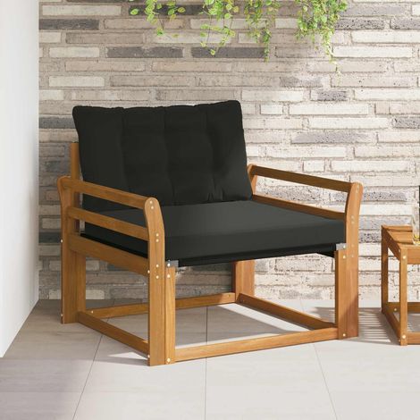 vidaXL Outdoor Sofa Set Solid Acacia Wood and Textilene Natural