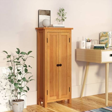 Schrank 50x22x110 cm Massivholz Eiche vidaXL (1/5)