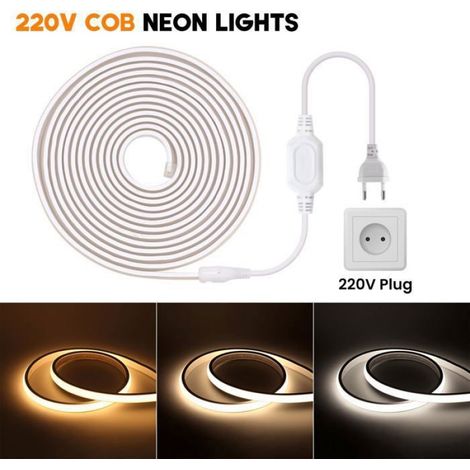 Ruban LED - 220 V - IP65 - 288 LED/m - Blanc Chaud - 3 M (1/5)