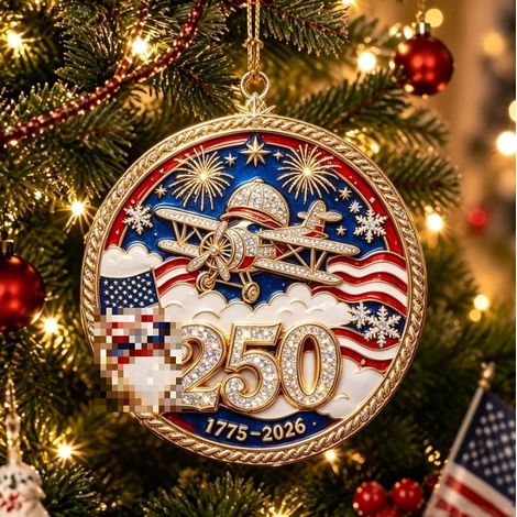 USA 250th Anniversary Christmas Ornament - American 250th Anniversary Christmas Decorations