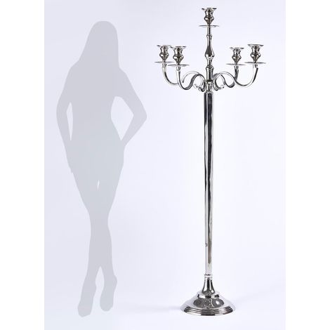 EDG Candeliere In Metallo 5 Bracci H 170 Silver (1/2)