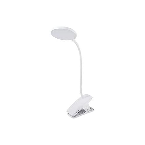 Lampe de chevet à pince alimentée par batterie avec 3 niveaux de luminosité et rechargeable par USB