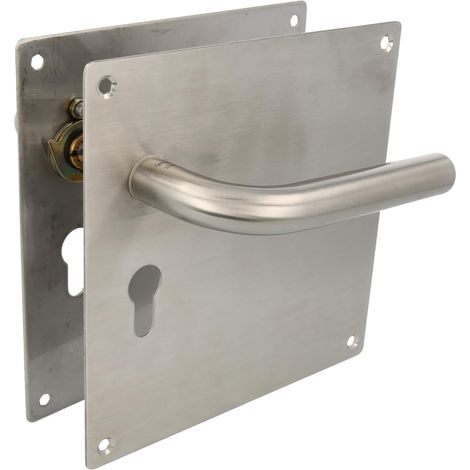 AMIG  Poignées sur plaque à cylindre  4CB  180 x 180 mm  Acier inoxydable AISI 304  Mat (1/3)