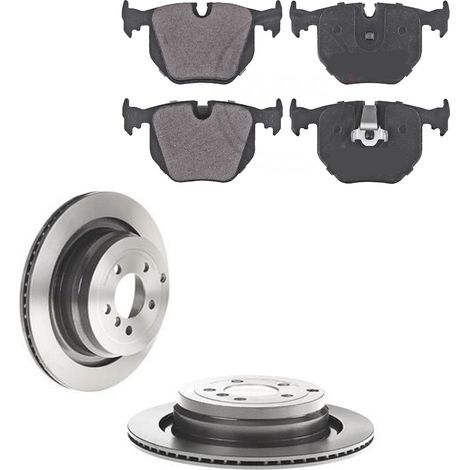 KIT FRENI POSTERIORI compatibile con LAND ROVER RANGR ROVER III (L322) - DISCHI + PASTIGLIE OEM: FDB1483, FDB4432 / 17733 , 17843 , 16569 /SOSTITUZIONE DIRETTA/BASSA POLVERE/SILENZIOSO (1/5)