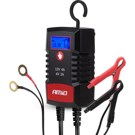 Digitaler Gleichrichter AGM GEL STD LiFePo4 MAX 4A 6V 12V PRO Haken amio-04531 (1/5)