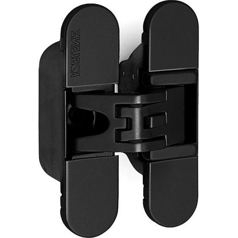 bisagra invisible kubica k6200 negro  regulacion 3d. 45kgs/bis. 95x60mm.