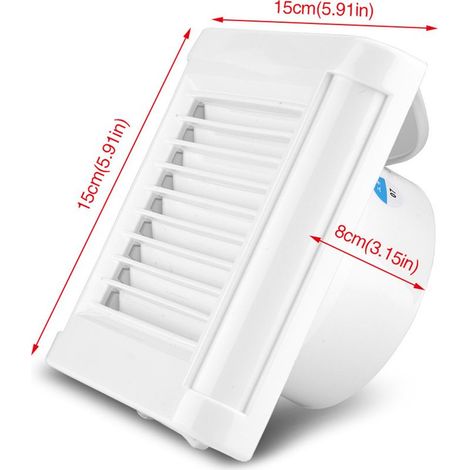 Extracteur Ventilation Murale 15W Motor Cuivre Faible Bruît 45dB Home Cuisine Salle de Bain Garage (1/5)