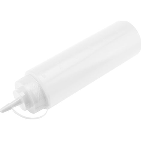 Distributeur de condiments en plastique blanc, 720 ml, lot de 10, pour sauces, huiles, crèmes et vinaigres. (1/5)