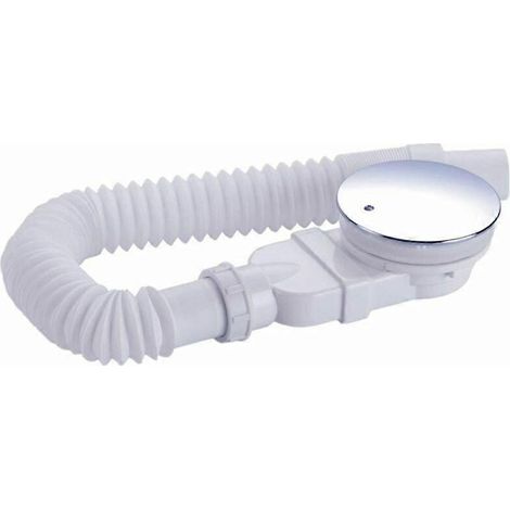 Bonde de douche extra plate, trou de 90 mm avec siphon anti-odeurs, filtre à cheveux, couvercle chromé, flexible (1/4)