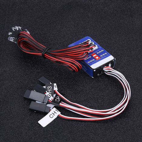 Accessoire pour voiture radiocommandée, lumière clignotante durable à 12 LED, facile à installer pour les voitures/camions à l'échelle 1/10 et 1/8. (1/5)