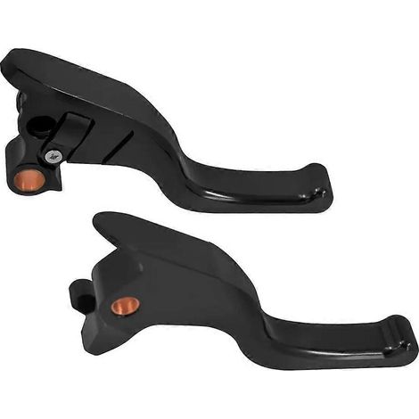 Manetas de freno y embrague para motocicleta, 3 dedos, cortas, para Harley Softail Breakout Fat Boy Low Rider FXBB 18-24, color negro. (1/5)