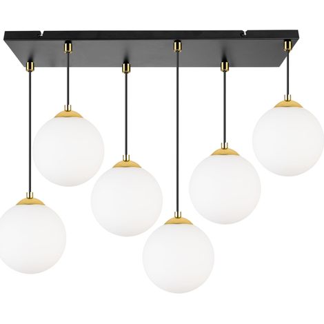 LAMPADA DA SOFFITTO, PLAFON, SFERA, CROMO DORATO, LED