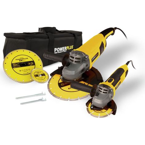 Set Meuleuses d'Angle Électriques de 750 W et 2000 W - Disques Abrasifs Ø 115 mm et Ø 230 mm - Meuleuse Compacte et Ergonomique - avec 4 Accessoires (1/5)