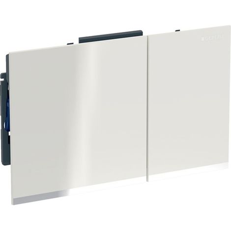 Plaque Geberit Sigma60 carrée DT sable gris réfl chromé brillant - GEBERIT 243.415.JL.1