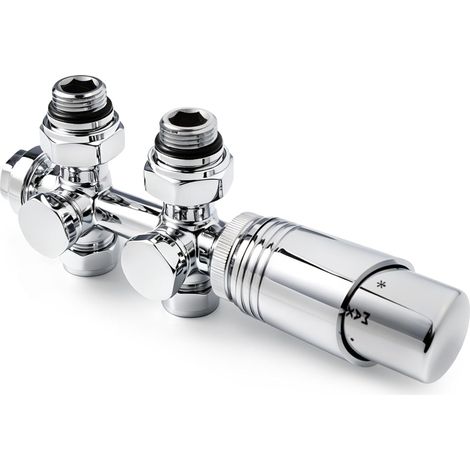 Kit Multibloc Vannes Thermostatiques Chrome Radiateur (1/5)