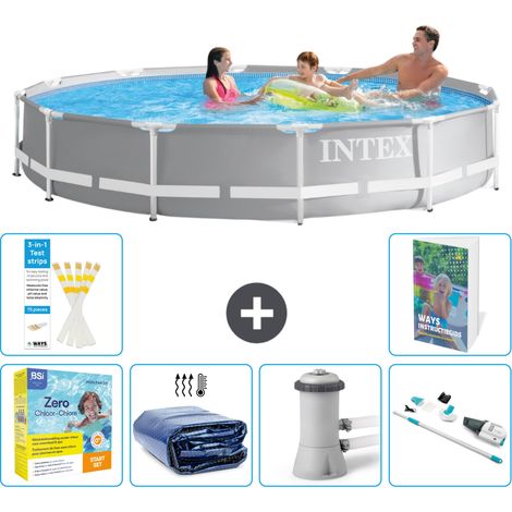 Prism Frame Pool Rund - 366x76 cm - 7-teilig S39