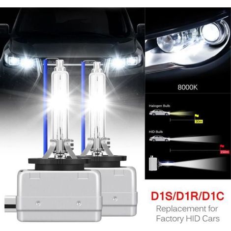 D1S HID Xenon Ampoule Auto Lampe, 8000K, 12V 35W, 2 Lampes (1/4)