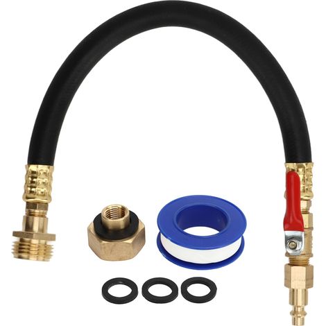 Kit combinado de protección anticongelante para autocaravanas con adaptador para manguera de jardín y sistema de riego invernal con adaptador rápido de 1/4" (EE. UU.).