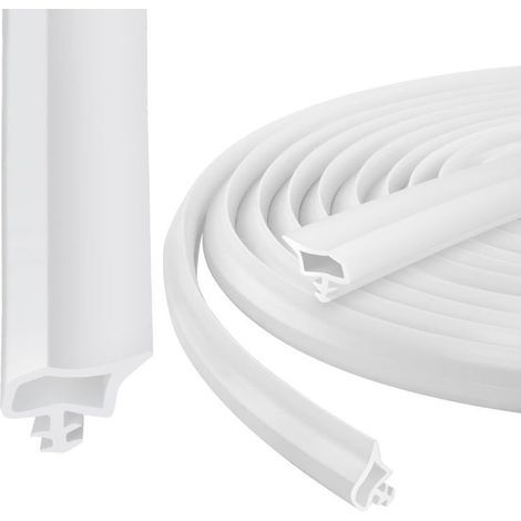 Joint de Porte Caoutchouc Contre, 6m Bande de Join, Joint d'Étanchéité Porte, Boudin PVC Cadre Porte, Joint Fenetre Isolation Bruit, Door Sea Anti-collision et Anti-intempéries Antipoussière (1/5)
