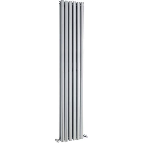 Milano Aruba Silver Grey Vertical Double Panel Radiator - 1800mm x 354mm (1/3)