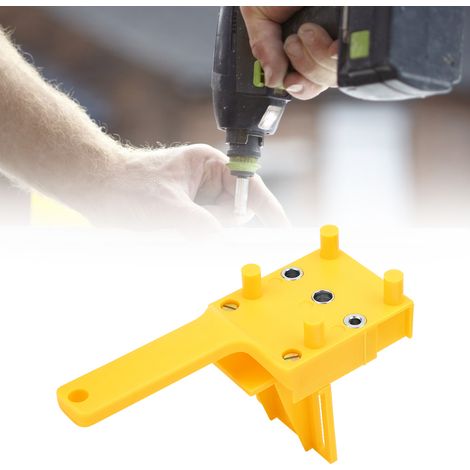 Bohrlochsucher, gerader Lochsucher, Handgerät für Holzbearbeitung, Lochlochbestimmung, Heimwerkerwerkzeug, Gelb (1/5)