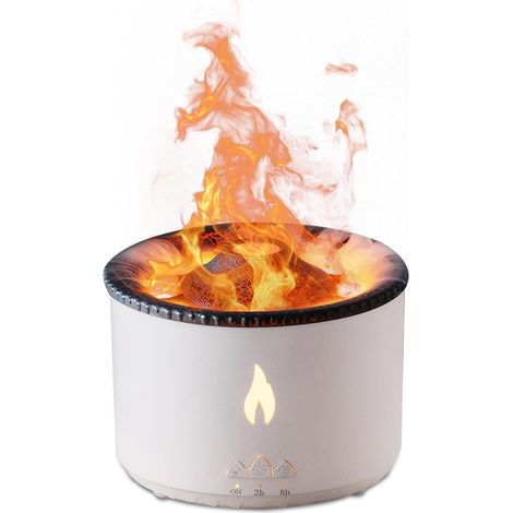 Diffuseur d'Arôme Flamme Volcan Humidificateur: Diffuseur de Parfum d'Huile Essentielle à Ultrasons de 360ml de Grande Capacité d'Huile Essentielle Chambre à Coucher, Bureau à Domicile (1/5)