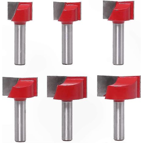 Set mit 6 8-mm-Fräsern, bündig, Scharnier, Zapfen, Schablone, professionelles Holzbearbeitungswerkzeug, zylindrischer Schaft. (1/5)
