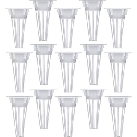 50-teiliges Set Hydroponik-Pflanzkörbe, Ersatzbecken für Hydroponik-Pflanzen, erdfreier Kunststoff-Anbaukorb für die hydroponische Pflanzenzucht (Weiß)