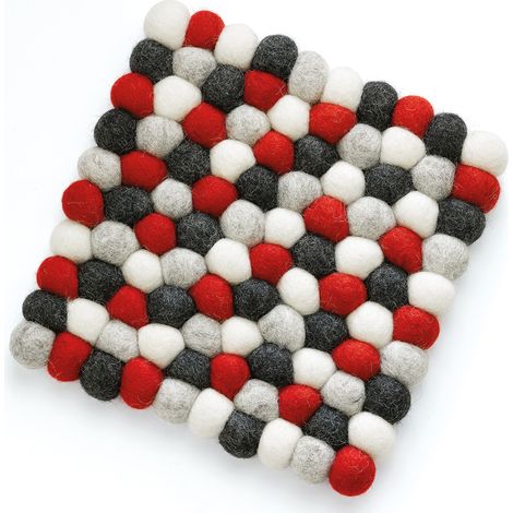 Cilio - Dessous de plat Lana rosso carré (1/3)