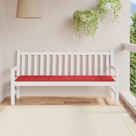 Coussin de banc de jardin rouge 180x50x3 cm tissu oxford (1/5)