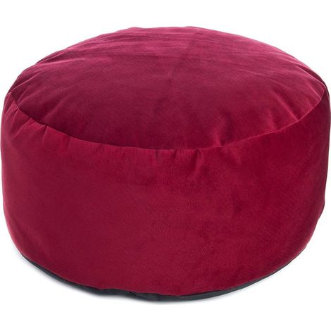 Puff in velluto sfoderabile modello Velvet per cani e gatti : Medium - vinaccia
