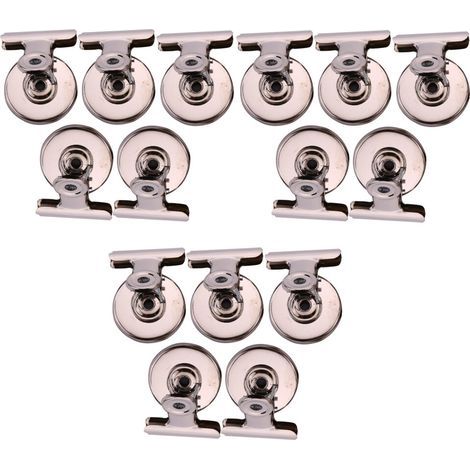15Pcs Pince Magnétique avec Aimant À Pince Magnétique, Mur, Note de Mémo, Message, Argent (1/5)