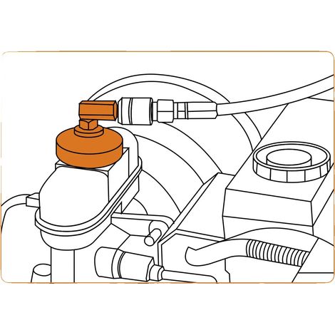 Kit de purge de frein, Composants en plastique et métal durables, S'adapte à la plupart des types de freins standard, Pression de fonctionnement maximale jusqu'à 90 PSI, Étui de transport compact incl (1/5)