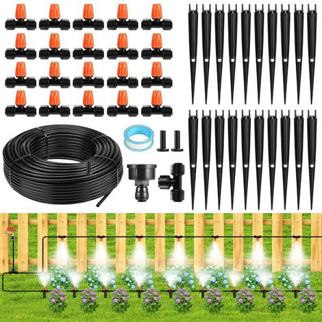 23 m Tropfbewässerungssystem, einstellbare Durchflussrate, 6,35 mm (1/4") Schlauch