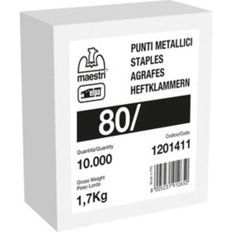 MAESTRI PUNTI SPILLATRICE  80/10 10000 PZ GALVA