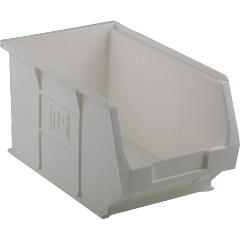 Bac de rangement RS PRO Blanc en PP, 130mm x 150mm x 240mm ( Prix pour Paquet de 10 ) (1/4)