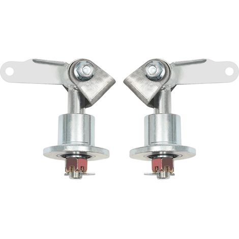 Eje de rueda, construcción de hierro, fácil instalación, plateado (1/2)