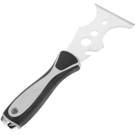 Grattoir De Nettoyage En Céramique Inoxydable Longue Poignée Antidérapante Outil Multifonction Pour Enlever Peinture Et Silicone Surfaces Dures Carrelage Verre Usage Domestique (1/5)