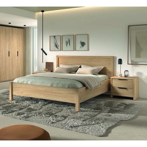 Lit adulte contemporain coloris acacia Gladys (1/5)