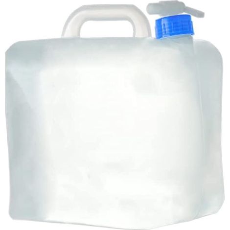 Contenitore per acqua pieghevole – 20 l – con rubinetto da campeggio – per alimenti – Contenitore per acqua pieghevole – contenitore per acqua potabile – per attività all'aperto ed escursionismo – 1 p