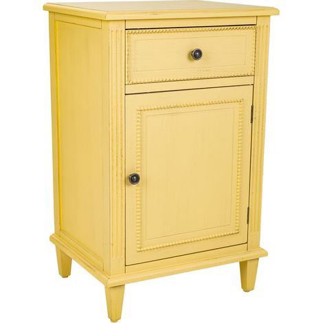 Mesita de madera beige 45x36x72