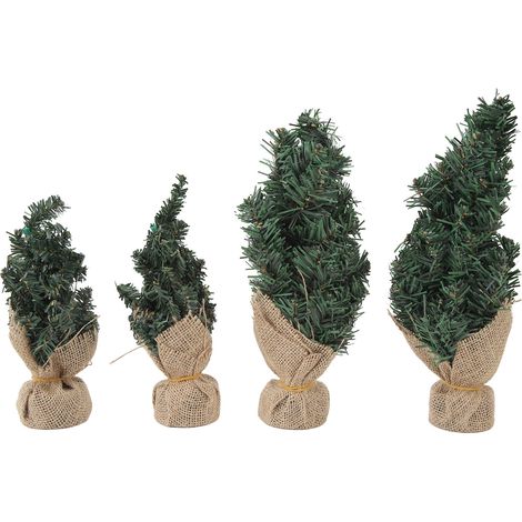 SJLERST Arbre de Noël Réaliste, 4 Pièces pour Expositions Artisanales, Vitrines, Centres de Villégiature (1/5)