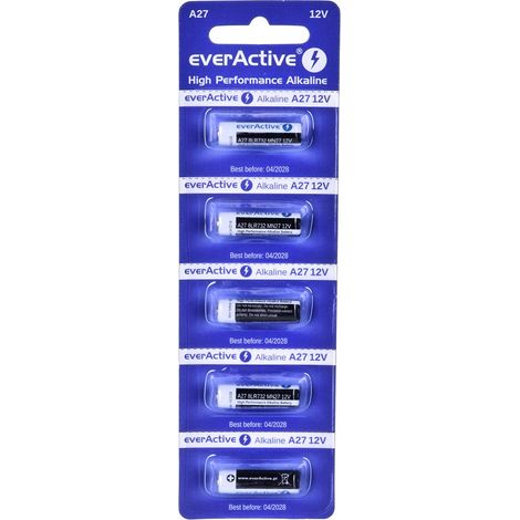 5 x alkaline batteries everActive 27A 12V- blister 5 pcs. (1/4)