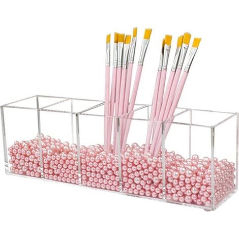 Acryl-Stiftehalter Transparente Stiftablage Schreibtisch-Organizer Make-up-Pinselhalter Stiftebehälter Aufbewahrungslösung für Büro Schule und 28 28 (1/5)