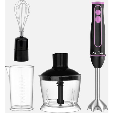 Batidora de mano gitana 1500w dc negro/lila 2vel acero inox.desmontab. y ergonom.c/vaso+picad+batid 39,5x7,5x7,5cm