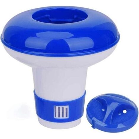 Distributeur flottant de produits chimiques pour spa et piscine, compatible avec tablettes chlore/brome 2,5 cm, idéal pour jacuzzi, fontaine et bassin extérieur (1/4)