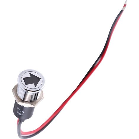 Feu de tableau de bord LED 12V 14mm pour vélo, voiture, bateau - Rouge, bleu, vert - Avertissement, brouillard, clignotant (1/5)
