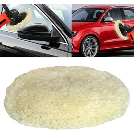 Ortviai Disques de polissage en laine naturelle 3 pouces – Lot de 2 tampons pour polissage automobile, réparation carrosserie et finition brillante (1/4)