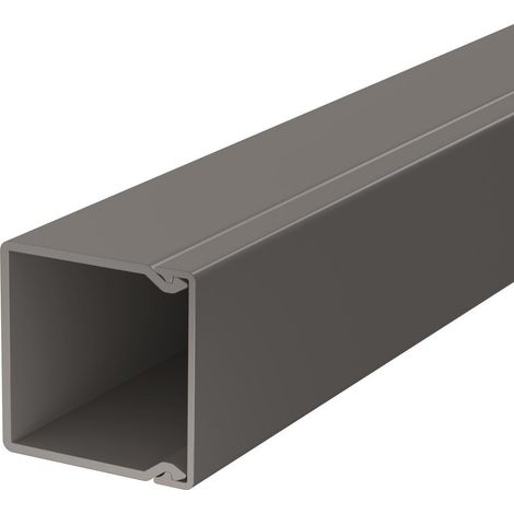 OBO Bettermann Canal de pared y techo con perforación en el fondo 40x40x2000 cloruro de polivinilo gris piedra RAL 7030, 6025447