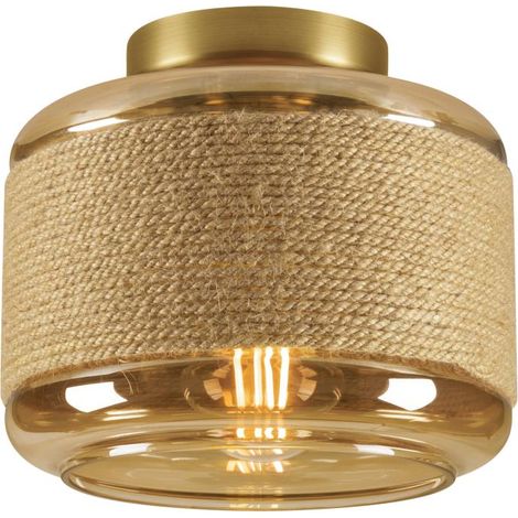 PANTILO ROPE 19 Plafonnier et applique saillie cylindrique 15W orange/or - SLV - 1007592
